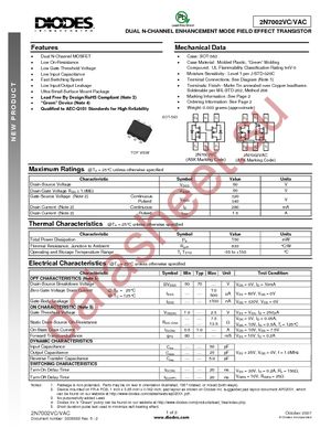 2N7002VC-7 datasheet  